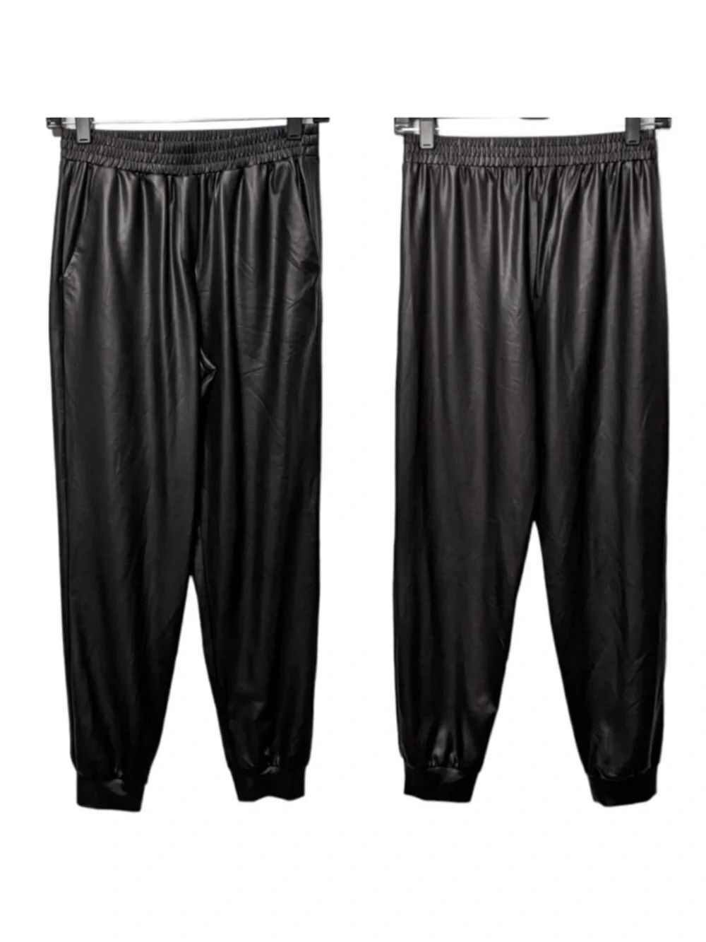 DREW Faux Vegan Leather Jogger Pants XS